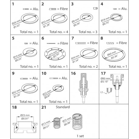 027F0635 - 027F0635 DANFOSS REFRIGERATION PMFL 80-6 Overhaul kit
