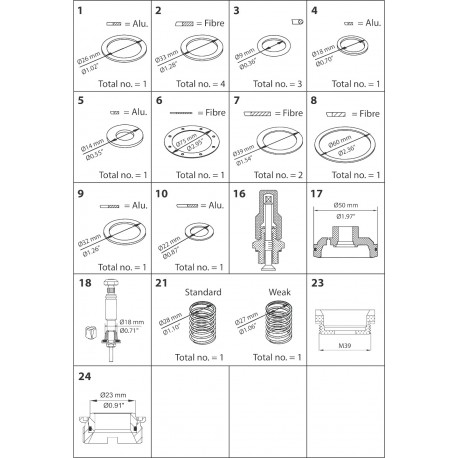 027F0669 - 027F0669 DANFOSS REFRIGERATION PMFH 80-3 Overhaul kit