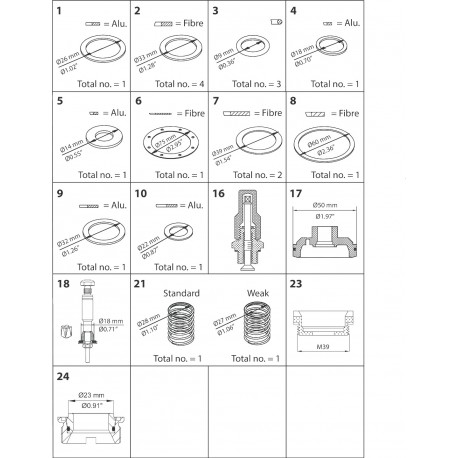 027F0677 - 027F0677 DANFOSS REFRIGERATION PMFH 80-5 Overhaul kit