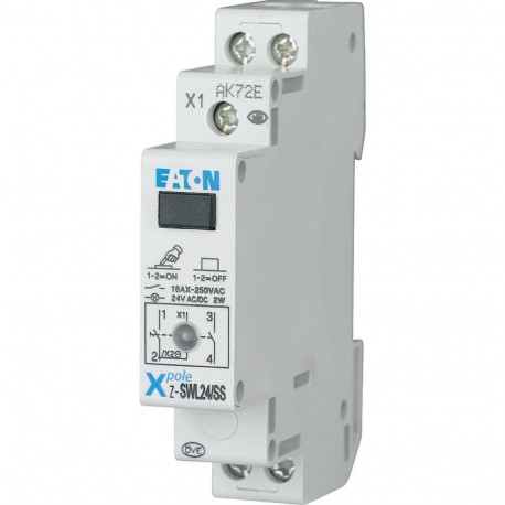 Z-SWL24/SS - Z-SWL24/SS 276304 Y7-276304 EATON ELECTRIC LED switching switch, 24AC/DC, 2N/O, 16A, orange, 1UM