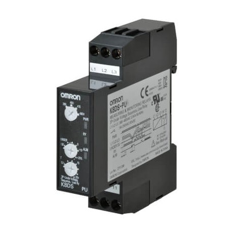 K8DS-PU2 - K8DS-PU2 K8DS0003R 387482 OMRON Three Phase Minimum Voltage +Sequence +Per Phase 380-480AC 17.5mm
