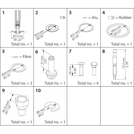 032F2348 - 032F2348 DANFOSS REFRIGERATION Overhaul kit EVRAT/EVRST 20