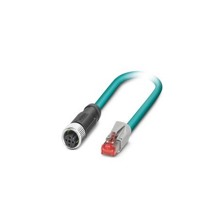 NBC-M12FS/15,0-94B/R4AC - NBC-M12FS/15,0-94B/R4AC 1517565 PHOENIX CONTACT Network cable, CAT5 Ethernet, 8-pole, shielded, RJ45/IP20 st..