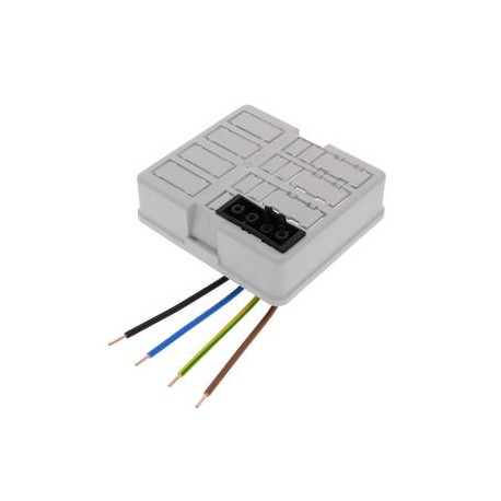 WHK 608SD 1x4p - WHK 608SD 1x4p 10106025 WISKA WHK cover with 1 wired 4P connector, RAL 7035, IP20, 108x98x44mm