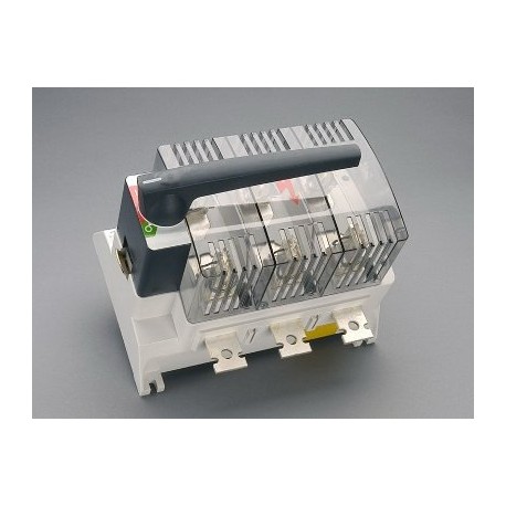 33340 - 33340 WÖHNER Fuse-loaded cutting switch, 3p, NH3, 630A, plate mount, gray lever