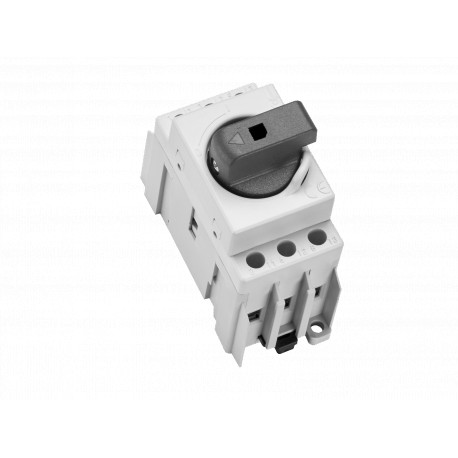 33812 - 33812 WÖHNER Capus SD Panel, 25A, 3p Switch-Seiter, 1.5-16mm2 Flange Terminal, Black Lever