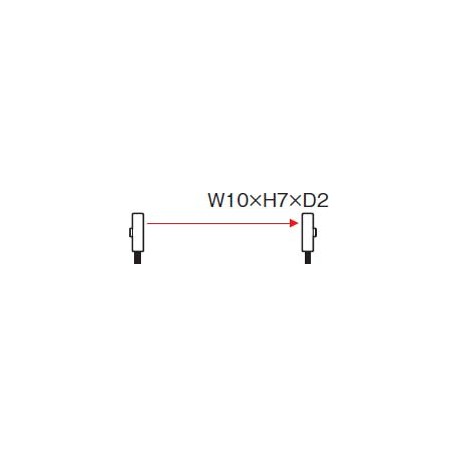 UFTZ20W - UFTZ20W FT-Z20W PANASONIC Fiber (thru-beam, flat type, 10 x 7 x 2mm, front sensing, with boss, bending radiu..