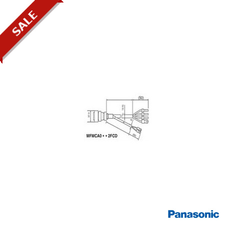 QUAE0001981 - QUAE0001981 MFMCA0202HCD PANASONIC Motor cable for MINAS A4/A5 with brake: MSME, MDME 1kW-2kW, MHME 1,5kW-2k..