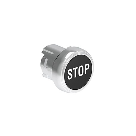 LPSB1132 - LPSB1132 LOVATO Black Metal Standard Pushbutton with STOP symbol