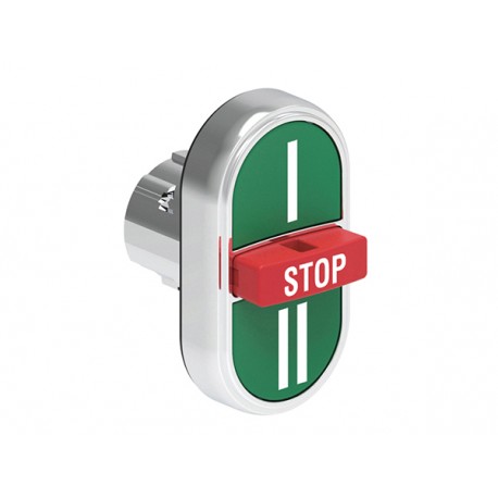 LPSB7345 - LPSB7345 LOVATO Triple Metal Pushbutton with symbol I-STOP-II Green/Red/Green