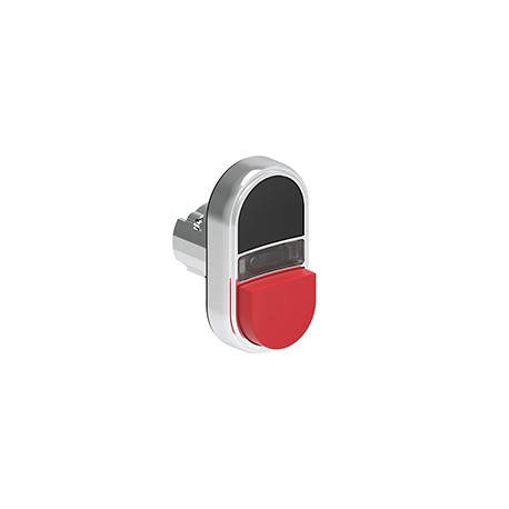 LPSBL7212 - LPSBL7212 LOVATO Double Metallic Luminous Pushbutton with 1 protruding button and 1 grade Black/Red