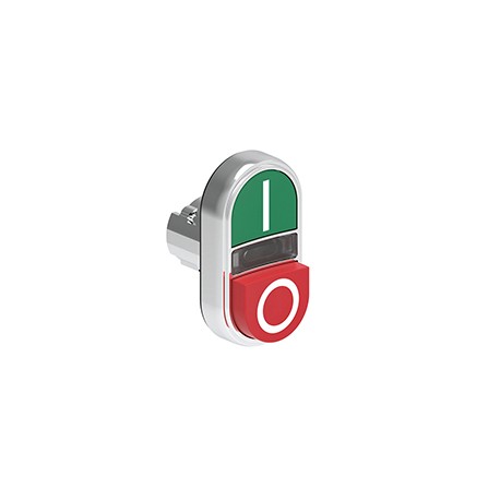 LPSBL7223 - LPSBL7223 LOVATO Double Metallic Luminous Pushbutton with 1 protruding button and 1 grade I-0 Green/Red