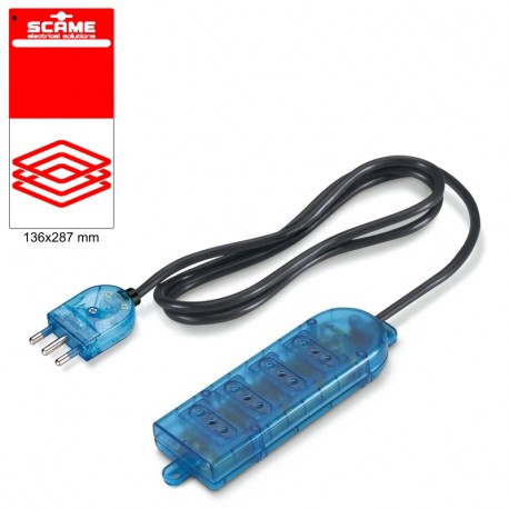 999.10219CT - 999.10219CT SCAME 4 OUTLET SOCKET BLISTER PACKED