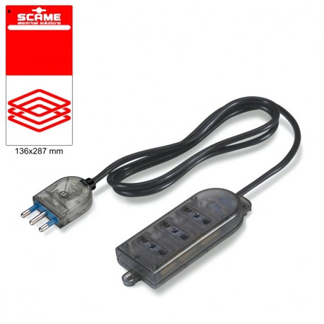 999.10220CF - 999.10220CF SCAME 3 OUTLET SOCKET BLISTER PACKED