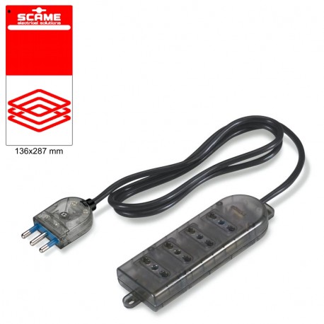 999.10223CF - 999.10223CF SCAME 4 OUTLET SOCKET BLISTER PACKED