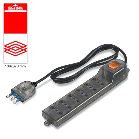 999.10229CF - 999.10229CF SCAME 6 OUTLET SOCKET BLISTER PACKED