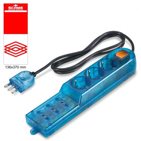 999.10230CT - 999.10230CT SCAME 6 OUTLET SOCKET BLISTER PACKED