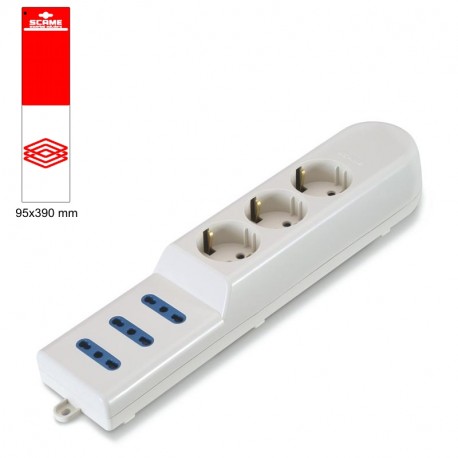 999.10231 - 999.10231 SCAME 6 OUTLET SOCKET BLISTER PACKED