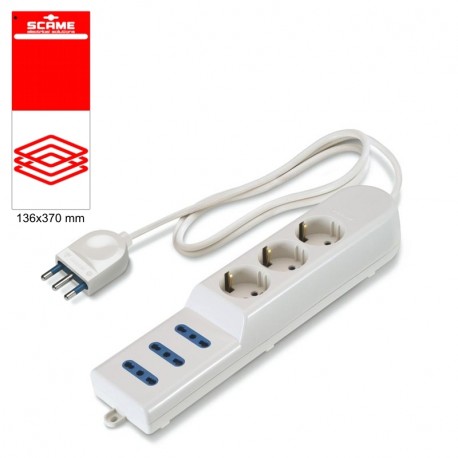 999.10231C - 999.10231C SCAME 6 OUTLET SOCKET BLISTER PACKED