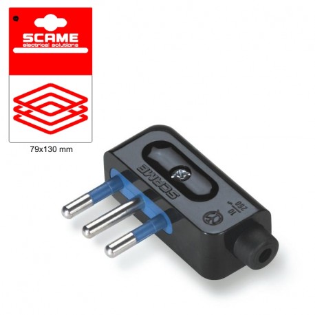 999.12268N - 999.12268N SCAME BLUELINE PLUG 2P+E 10A BLISTER PACKED