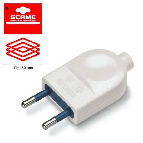 999.12300 - 999.12300 SCAME BLUELINE PLUG 2P+E 10A BLISTER PACKED