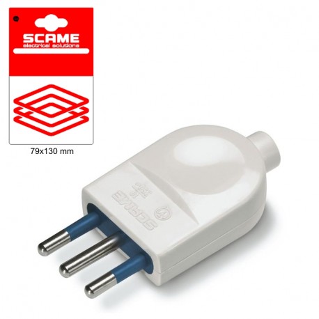 999.12301 - 999.12301 SCAME BLUELINE PLUG 2P+E 10A BLISTER PACKED