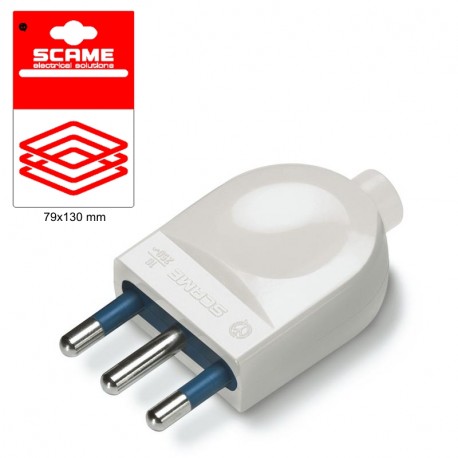 999.12303 - 999.12303 SCAME BLUELINE PLUG 2P+E 10A BLISTER PACKED