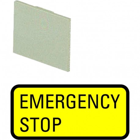 299SQ25 - 299SQ25 063199 Y7-63199 EATON ELECTRIC Insert label, yellow, emergency-Stop