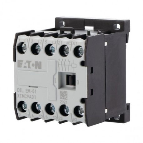 DILEM-01-G(12VDC) - DILEM-01-G(12VDC) 079642 Y7-79642 EATON ELECTRIC Contactor, 3p+1N/C, 4kW/400V/AC3