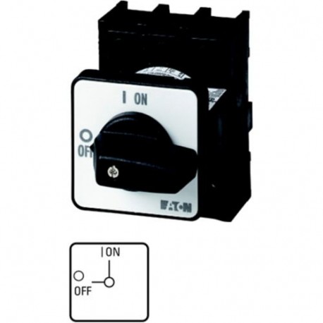 P1-32/E/N - P1-32/E/N 093456 Y7-93456 EATON ELECTRIC On-Off switch, 3 pole + N, 32 A, flush mounting