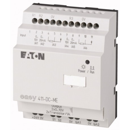 EASY411-DC-ME - EASY411-DC-ME 116567 0004560807 EATON ELECTRIC I/O expansion, 24 V DC, 1DI, 6AI-2x(Pt100, V, mA), 2DO, 2AO, ..