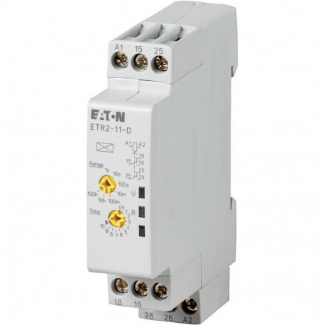 ETR2-12-D - ETR2-12-D 119427 Y7-119427 EATON ELECTRIC Timing relay, 2W, 0.05s-100h, off-delayed, 24-240VAC 50/60Hz, 24-4..