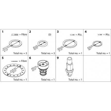 027H5016 - 027H5016 DANFOSS REFRIGERATION ICS 50 Overhaul kit