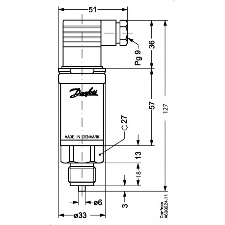 060G2036 - 060G2036 DANFOSS REFRIGERATION Pressure transmitter