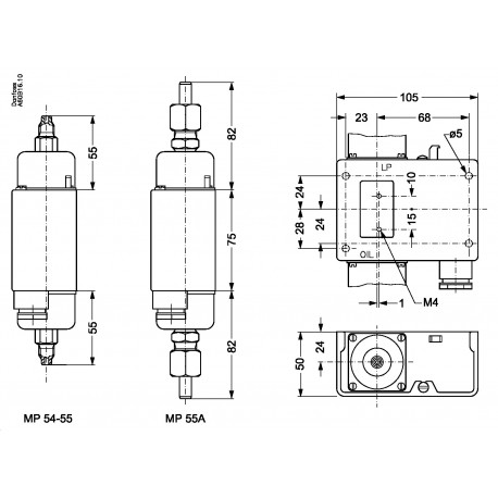 060B017666 - 060B017666 DANFOSS REFRIGERATION Differential pressure switch