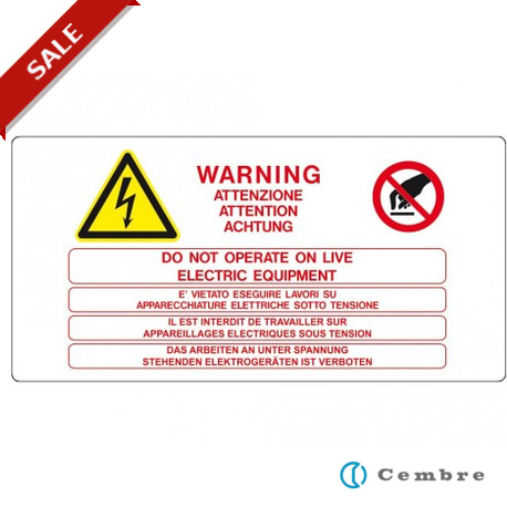 2611400 - 2611400 4631850 CEMBRE SIGN VS-I114 (70X120)