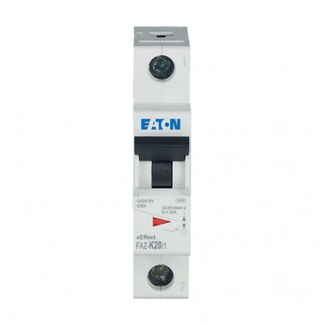 FAZ-K20/1 - FAZ-K20/1 278600 Y7-278600 EATON ELECTRIC Miniature circuit breaker (MCB), 20A, 1p, K-Char, AC