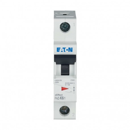 FAZ-K6/1 - FAZ-K6/1 278595 Y7-278595 EATON ELECTRIC Miniature circuit breaker (MCB), 6A, 1p, K-Char, AC