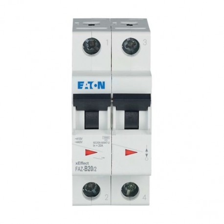 FAZ-B20/2 - FAZ-B20/2 278735 Y7-278735 EATON ELECTRIC Miniature circuit breaker (MCB), 20A, 2p, B-Char, AC