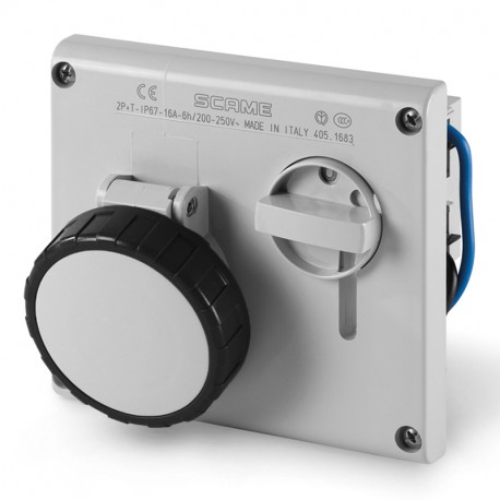 405.16836 - 405.16836 SCAME INTERLOCKED SOCKET 2P+E IP67 16A 7h
