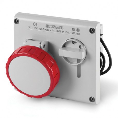 405.16865 - 405.16865 SCAME INTERLOCKED SOCKET 3P+E IP67 16A 11h