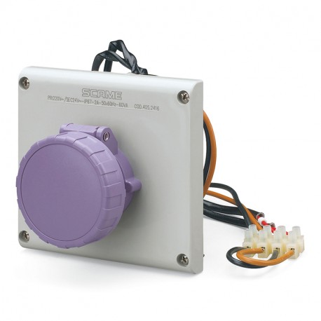 405.2420 - 405.2420 SCAME INTERLOCKED SOCKET 2P IP67 16A 20-25V AC
