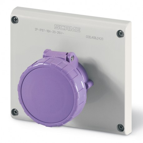 405.2620 - 405.2620 SCAME INTERLOCKED SOCKET 2P IP67 32A 20-25V AC