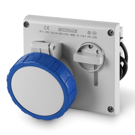 405.3274 - 405.3274 SCAME INTERLOCKED SOCKET 3P+E IP67 32A 9h