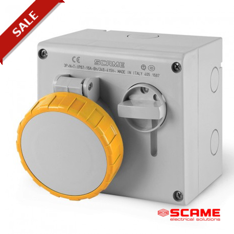 505.M1679 - 505.M1679 SCAME INTERLOCKED SOCKET 3P+N+E IP67 16A 4h