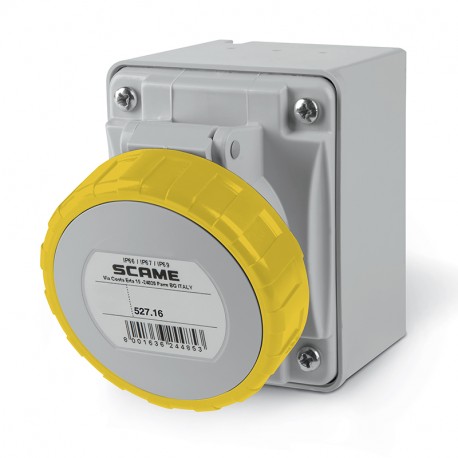 527.1651 - 527.1651 SCAME SOCKET OUTLET 3P+E IP67 16A 4h 100-130V