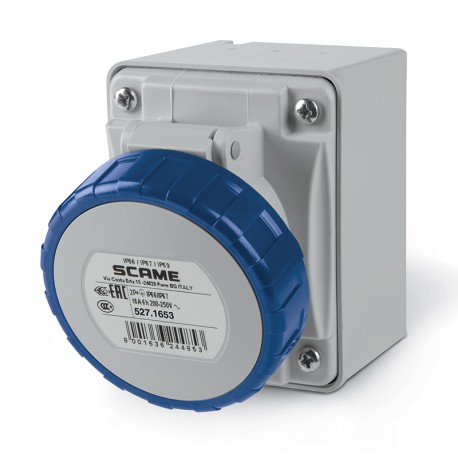 527.1653 - 527.1653 SCAME SOCKET OUTLET 2P+E IP67 16A 6h 200-250V