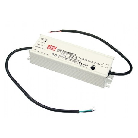 HLG-80H-C700A - HLG-80H-C700A MEANWELL AC-DC Single output LED driver Constant current (CC) with built-in PFC, Output 0.7A /..
