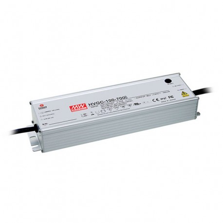 HVGC-100-350B - HVGC-100-350B MEANWELL AC-DC Single output LED driver Constant Current (CC) with built-in PFC, Output 0.35A ..