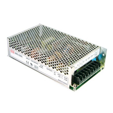 ADS-15548 - ADS-15548 MEANWELL AC-DC Enclosed power supply with UPS function, Output 48VDC / 3.2A +5VDC / 3A